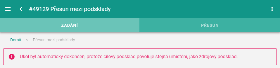 Automatický přesun