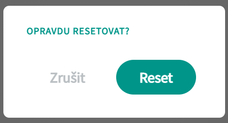 Potvrzení resetu