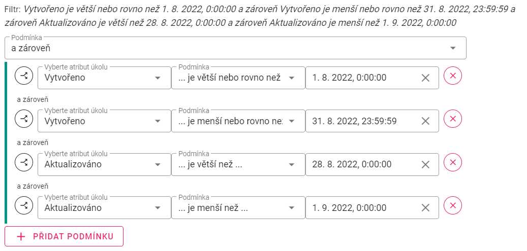 Filtrace s porovnávači