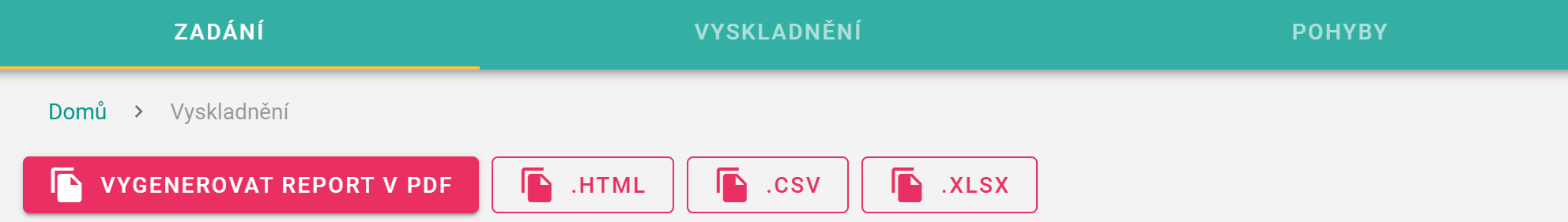 Generování výdejky