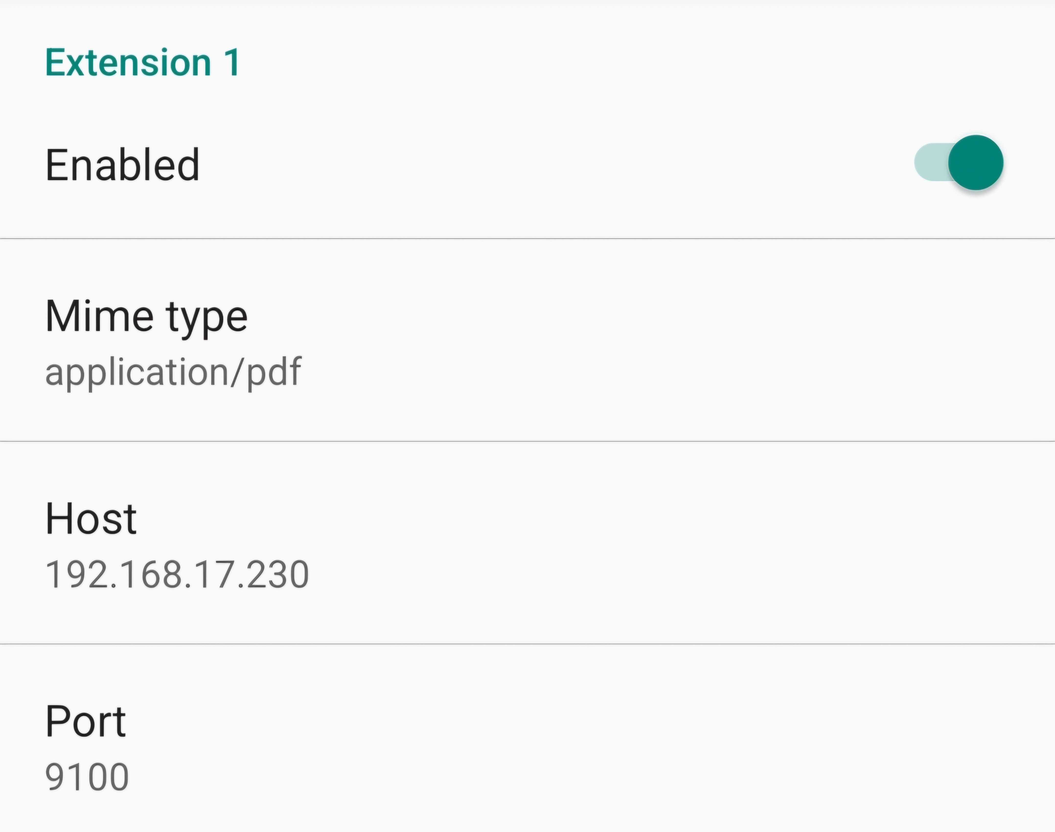 Ukázka konfigurace na mobilu - první