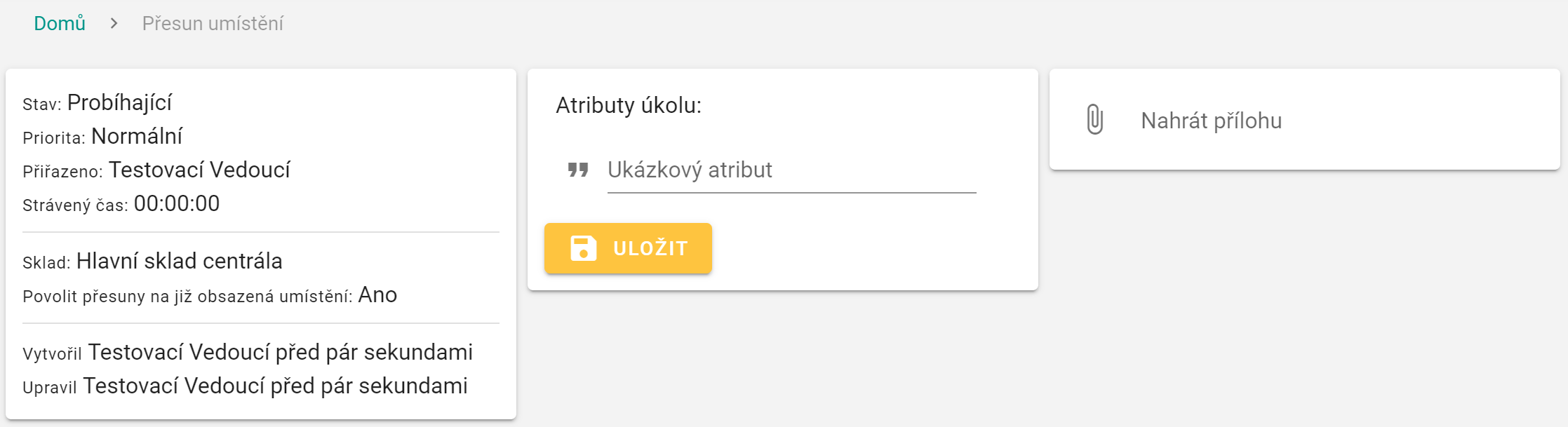 Přesun umístění - přehledové informace a příloha