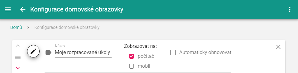 Zobrazení pouze na počítači