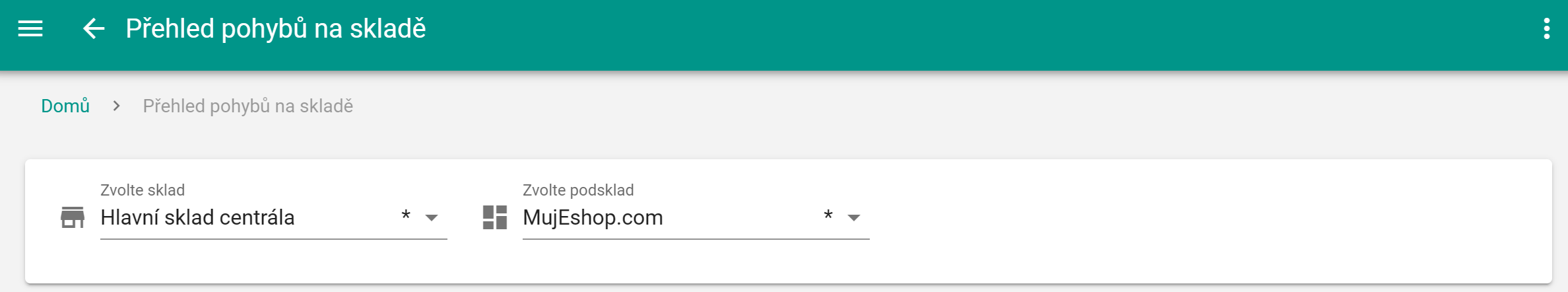 Zobrazení přehledu