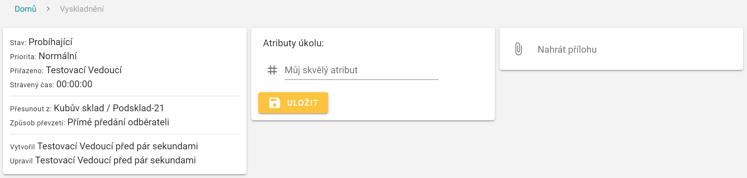 Vyskladnění - overview